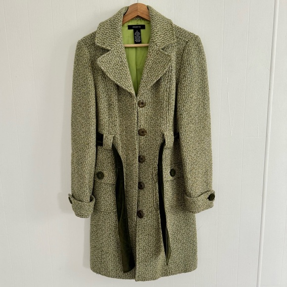 Arden B green belted wool jacket - Picture 1 of 6